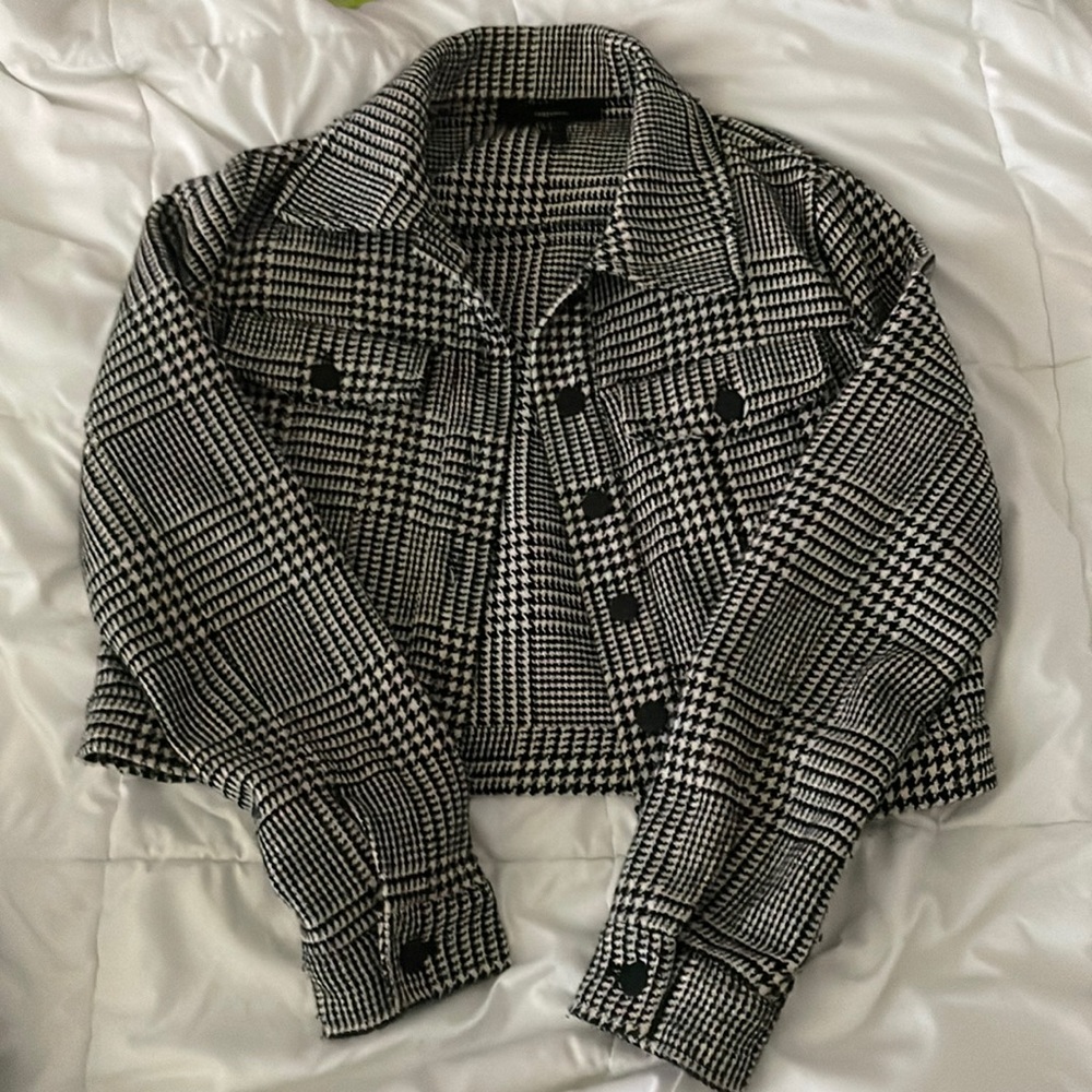 Gingham Crop Jacket